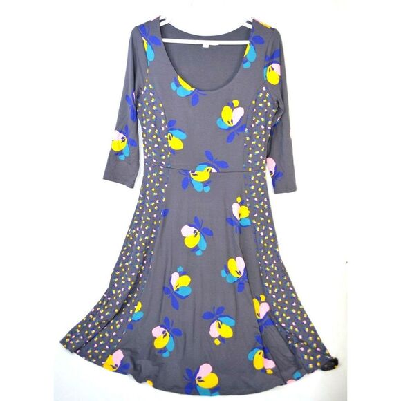 Boden Dresses & Skirts - Boden Women's Dress Size 8R 3/4 Sleeve Gray Floral‎